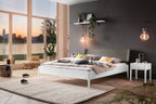 Hasena Pienza Bett mit Polsterkopfteil – 140 x 200 cm, 25 cm, MDF weiss deckend, lackiert