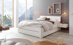 Hasena Stupendo Bett MDF mit Stauraum – 160 x 200 cm, MDF weiss deckend, lackiert, Folie, 10-Weiss