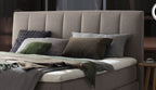 Hasena Stefania Boxspringbett – 160 x 200 cm, Glamour-Top, Monet steel