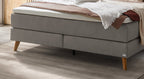 Hasena Marisol Boxspringbett – 160 x 200 cm, Glamour-Top, Pace light grey