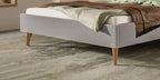 Hasena Elisa Polsterbett – 160 x 200 cm, Fusshöhe 20 cm, Eiche bright, geölt, Pace sand
