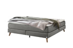 Hasena Beatriz Boxspringbett – 140 x 200 cm, Glamour-Top, Monet steel