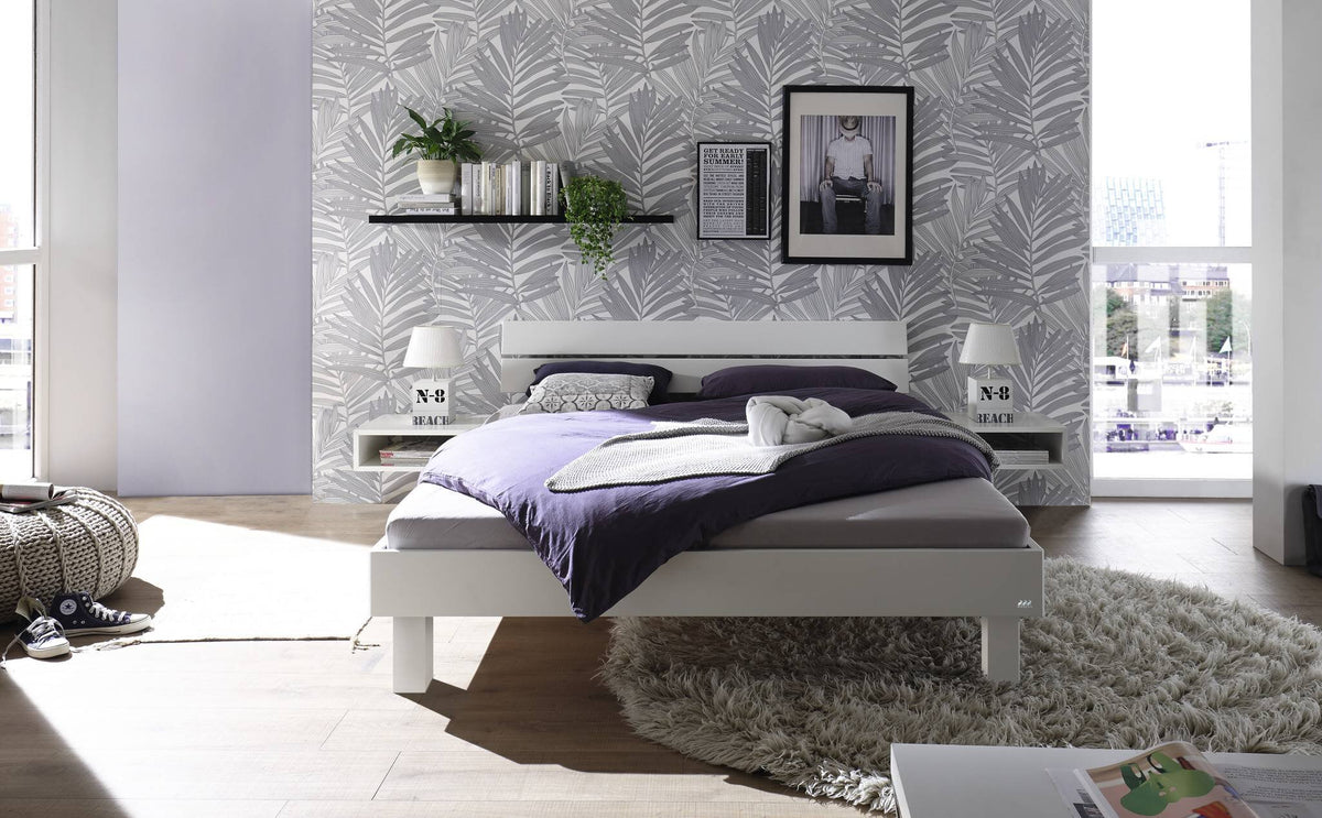 Hasena Prato Bettgestell – 90 x 200 cm, 25 cm, MDF weiss deckend, lackiert