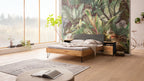 Hasena Lugano Massivholzbett mit Polsterkopfteil – 160 x 200 cm, Wildbuche natur, geölt, 841-Pace grey