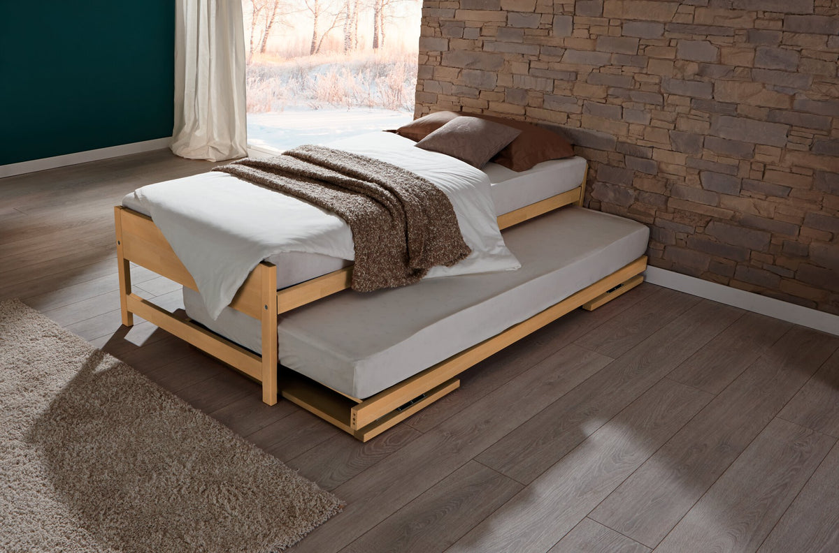 Hasena Lido Oberbett Gästebett – Flex K, Buche natur, lackiert