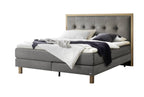 Hasena Solara Boxspringbett – 140 x 200 cm, Glamour-Top, Monet steel