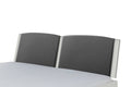 Hasena Comfy Polsterkopfteil – 140 cm, MDF weiss deckend, lackiert, 835-Monet steel