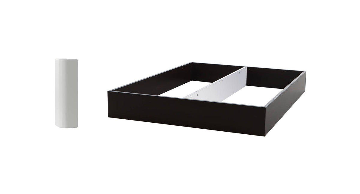 Hasena Practico-Rono Box 25 Bettschublade – 140 x 200 cm, 1 sektorig, Schwarz, Buche weiss deckend, lackiert