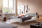 Hasena Comfy Polsterkopfteil – 160 cm, MDF weiss deckend, lackiert, 835-Monet steel