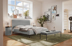 Hasena Carlinda Polsterbett – 140 x 200 cm, 25 cm, Pace light grey