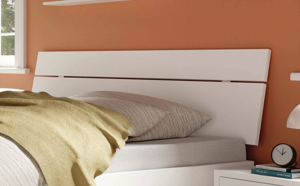 Hasena Floris Bettgestell – 100 x 200 cm, 20 cm, MDF weiss deckend, lackiert