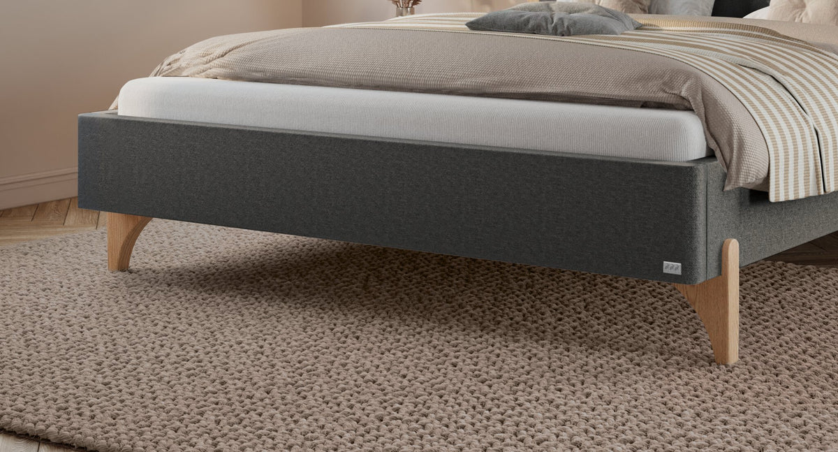 Hasena Aurelia Polsterbett – 160 x 200 cm, 25 cm, Pace light grey