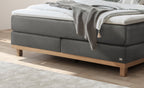Hasena Estela Boxspringbett – 140 x 200 cm, Elegance-Top, Pace light grey