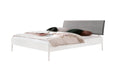 Hasena Sestola Bett mit Polsterkopfteil – 140 x 200 cm, Fusshöhe 20 cm, MDF weiss deckend, lackiert, 840-Pace light grey