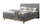 Hasena Estela Boxspringbett – 140 x 200 cm, Glamour-Top, Monet steel