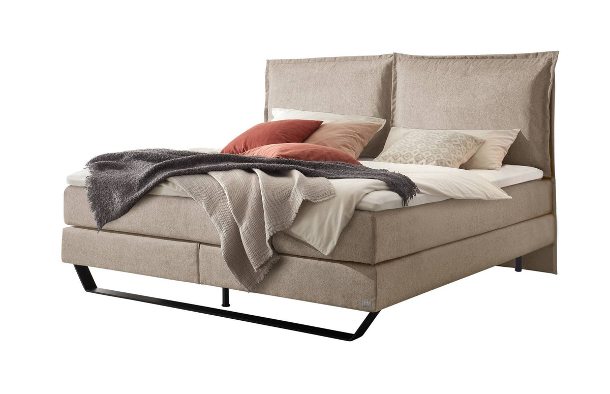 Hasena Celina Boxspringbett – 140 x 200 cm, Glamour-Top, Pace sand