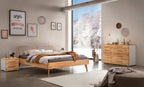Hasena Comfy Polsterkopfteil – 160 cm, Nussbaum, geölt, 840-Pace light grey