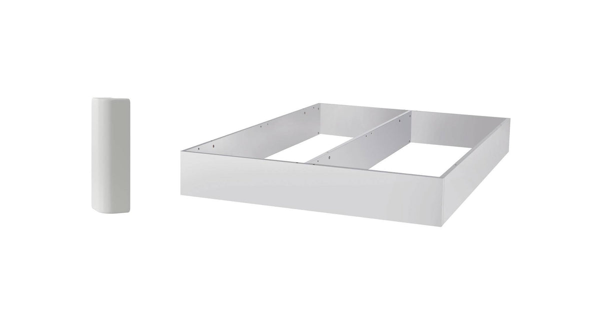 Hasena Practico-Rono Box 25 Bettschublade – 140 x 200 cm, 1 sektorig, Weiss, Buche weiss deckend, lackiert