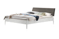 Hasena Fanano Bett mit Polsterkopfteil – 140 x 200 cm, 20 cm, MDF weiss deckend, lackiert