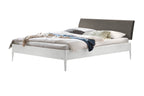 Hasena Fanano Bett mit Polsterkopfteil – 140 x 200 cm, 20 cm, MDF weiss deckend, lackiert