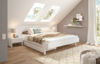Hasena Molino Bettgestell – 90 x 200 cm, 25 cm, MDF weiss deckend, lackiert
