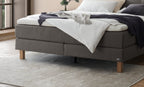 Hasena Solara Boxspringbett – 160 x 200 cm, Glamour-Top, Pace light grey