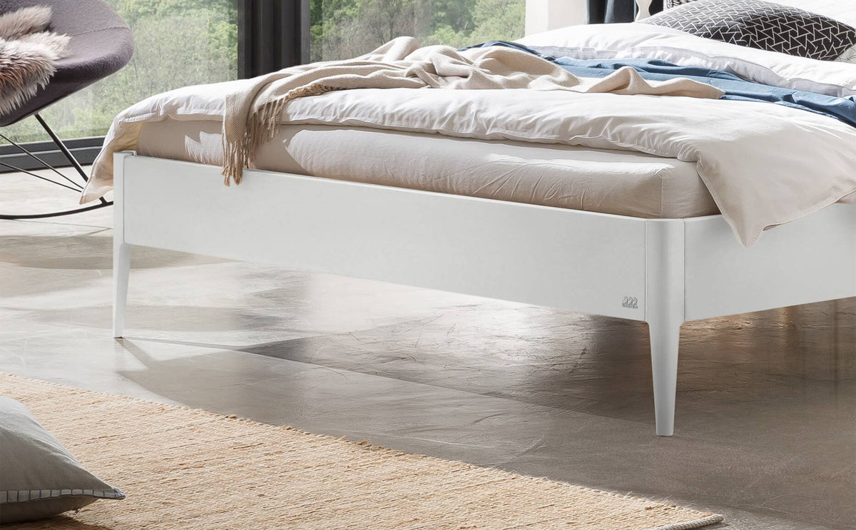 Hasena Fanano Bett mit Polsterkopfteil – 160 x 200 cm, 20 cm, Eiche bright, geölt