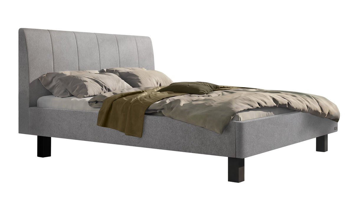 Hasena Cristina Polsterbett – 140 x 200 cm, 20 cm, Pace light grey