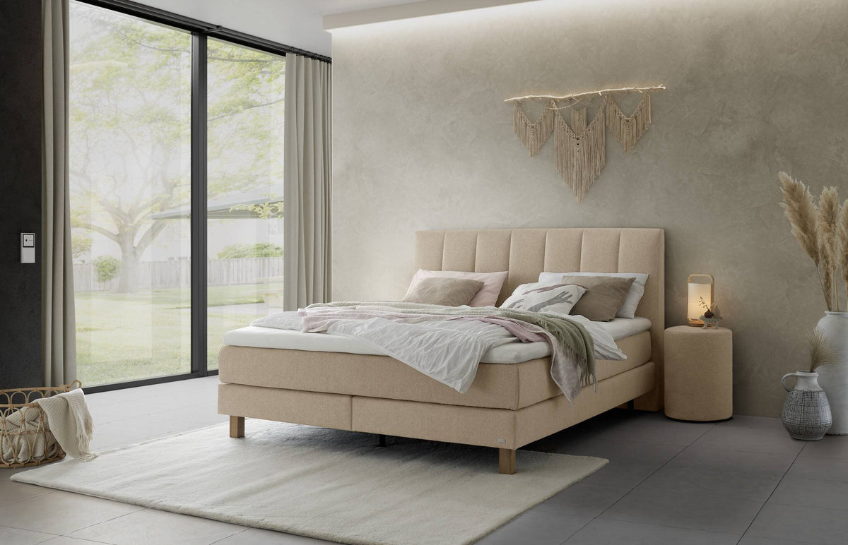 Hasena Reina Boxspringbett – 140 x 200 cm, Lovely-Top, Pace sand