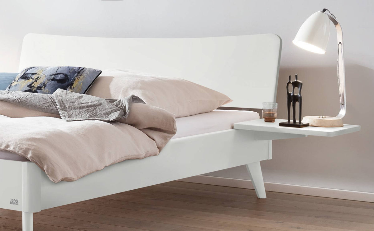 Hasena Caluso Bettgestell – 160 x 200 cm, 20 cm, MDF weiss deckend, lackiert