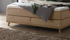 Hasena Stefania Boxspringbett – 160 x 200 cm, Glamour-Top, Pace sand