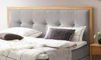 Hasena Alba Boxspringbett mit Stauraum – 160 x 200 cm, Elegance-Top, Pace grey