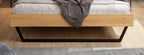 Hasena Ariana Massivholzbett – 160 x 200 cm, Fusshöhe 20 cm, Eiche bright, geölt, Pace sand