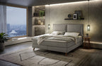 Hasena Ricarda Boxspringbett – 140 x 200 cm, Lovely-Top, Pace grey