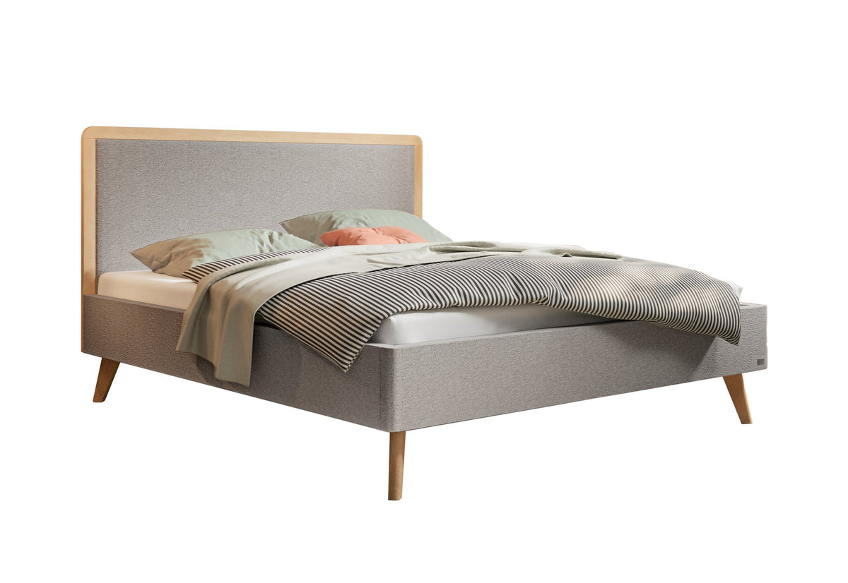 Hasena Reyes Polsterbett – 140 x 200 cm, 20 cm, Pace light grey