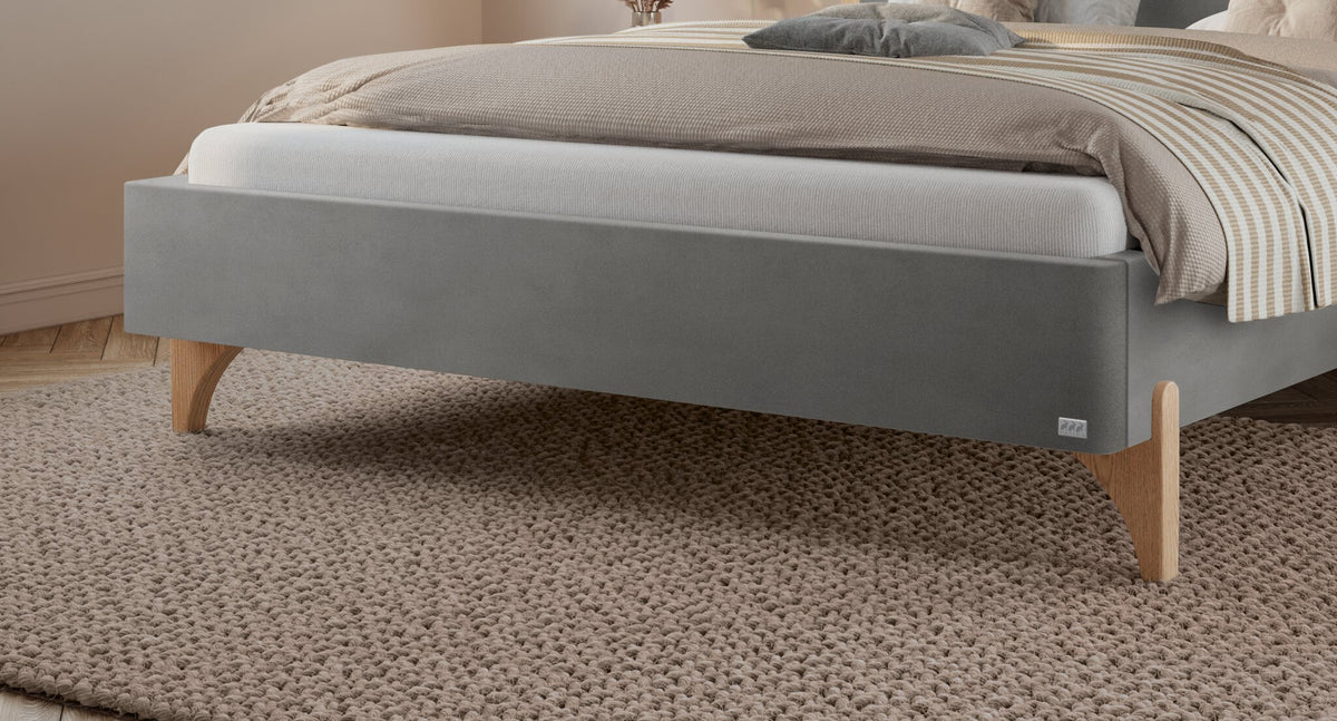 Hasena Aurelia Polsterbett – 160 x 200 cm, 20 cm, Pace light grey