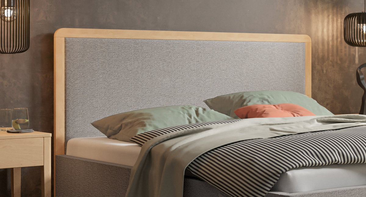 Hasena Reyes Polsterbett – 160 x 200 cm, 20 cm, Pace grey