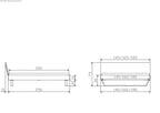 Hasena Gleva Bettgestell – 180 x 200 cm, 20 cm, Anthrazit