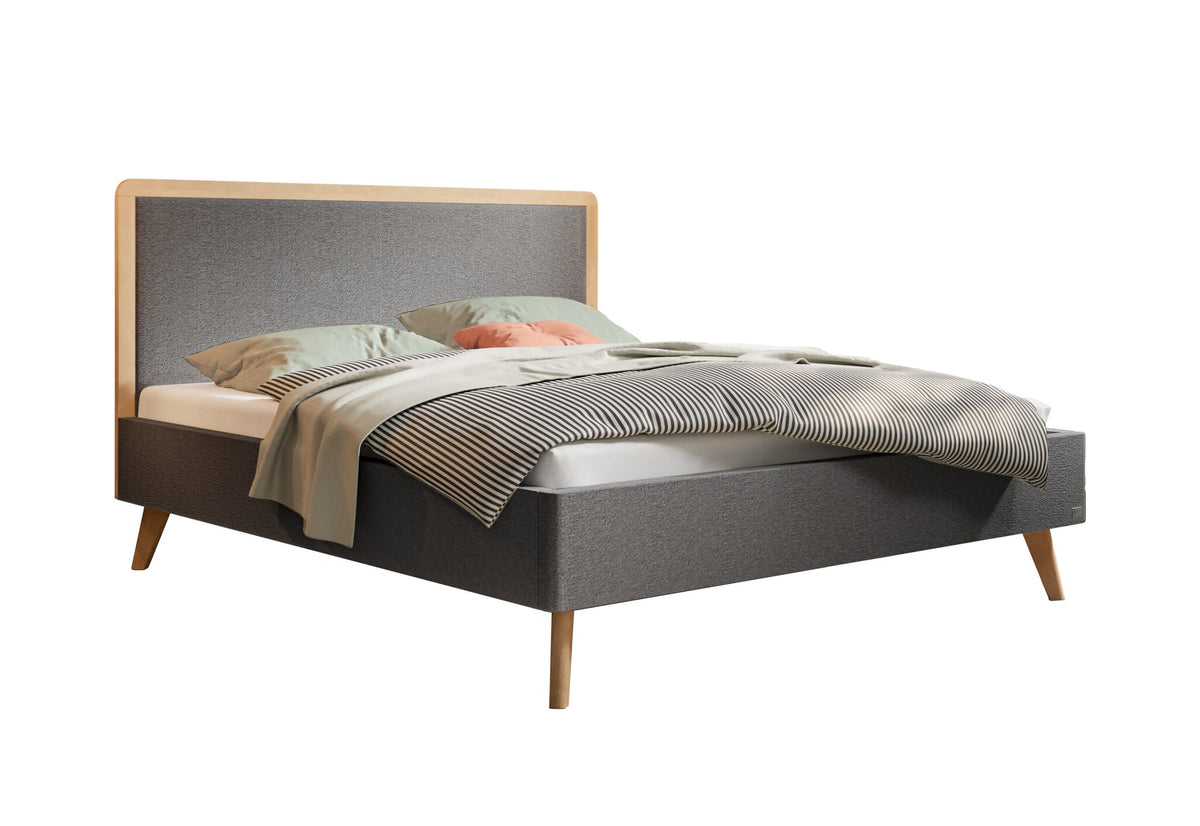 Hasena Reyes Polsterbett – 140 x 200 cm, 20 cm, Pace grey