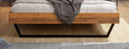 Hasena Ariana Massivholzbett – 160 x 200 cm, Fusshöhe 25 cm, Wildeiche natur, geölt, Pace light grey