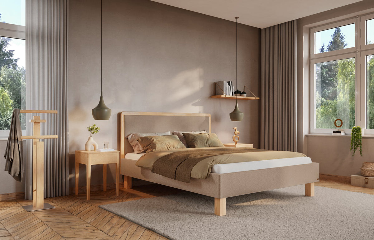 Hasena Amara Polsterbett – 140 x 200 cm, 25 cm, Pace sand