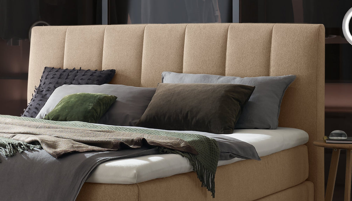 Hasena Stefania Boxspringbett – 160 x 200 cm, Glamour-Top, Pace grey