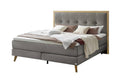 Hasena Marisol Boxspringbett – 140 x 200 cm, Glamour-Top, Monet steel