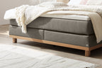 Hasena Zamora Boxspringbett – 140 x 200 cm, Elegance-Top, Pace light grey