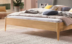 Hasena Pienza Bett mit Polsterkopfteil – 160 x 200 cm, 20 cm, Wildbuche natur, geölt
