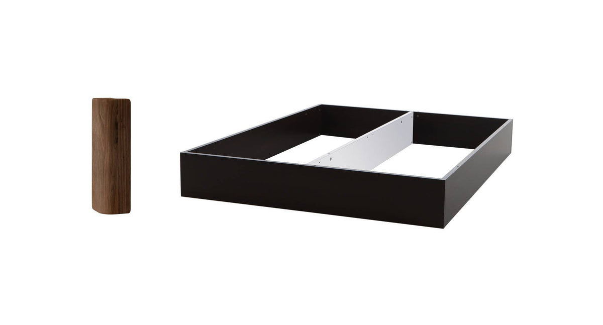 Hasena Practico-Rono Box 25 Bettschublade – 140 x 200 cm, 1 sektorig, Schwarz, Nussbaum, geölt