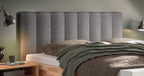 Hasena Donata Massivholzbett mit Polsterkopfteil – 160 x 200 cm, Fusshöhe 20 cm, Kernbuche natur, geölt, Pace grey