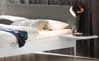 Hasena Fanano Bett mit Polsterkopfteil – 160 x 200 cm, 20 cm, MDF weiss deckend, lackiert
