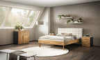 Hasena Bergamo 18/3S Bettrahmen Massivholz – 160 x 200 cm, Kernbuche natur, geölt