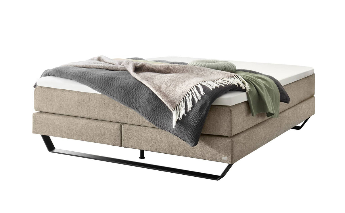 Hasena Julieta Boxspringbett – 140 x 200 cm, Glamour-Top, Pace sand